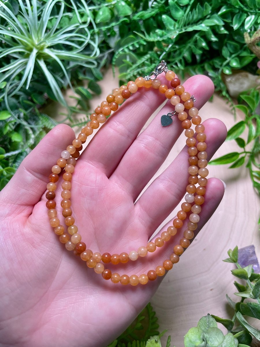 Crystal Beaded Necklace | Copper Ashes