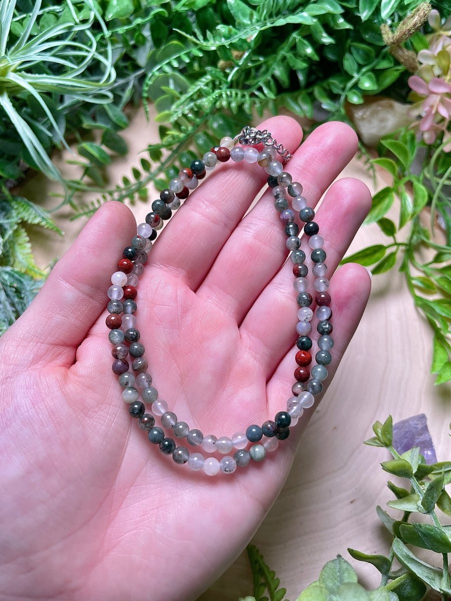 Crystal Beaded Necklace | Copper Ashes