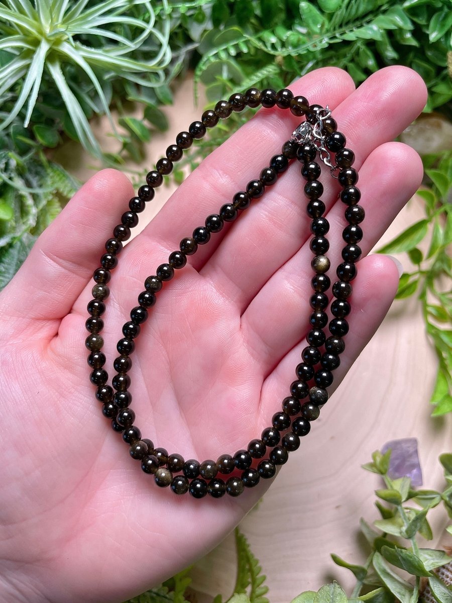 Crystal Beaded Necklace | Copper Ashes