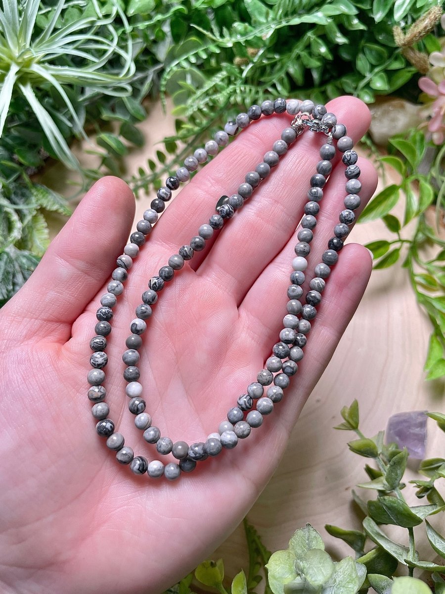 Crystal Beaded Necklace | Copper Ashes