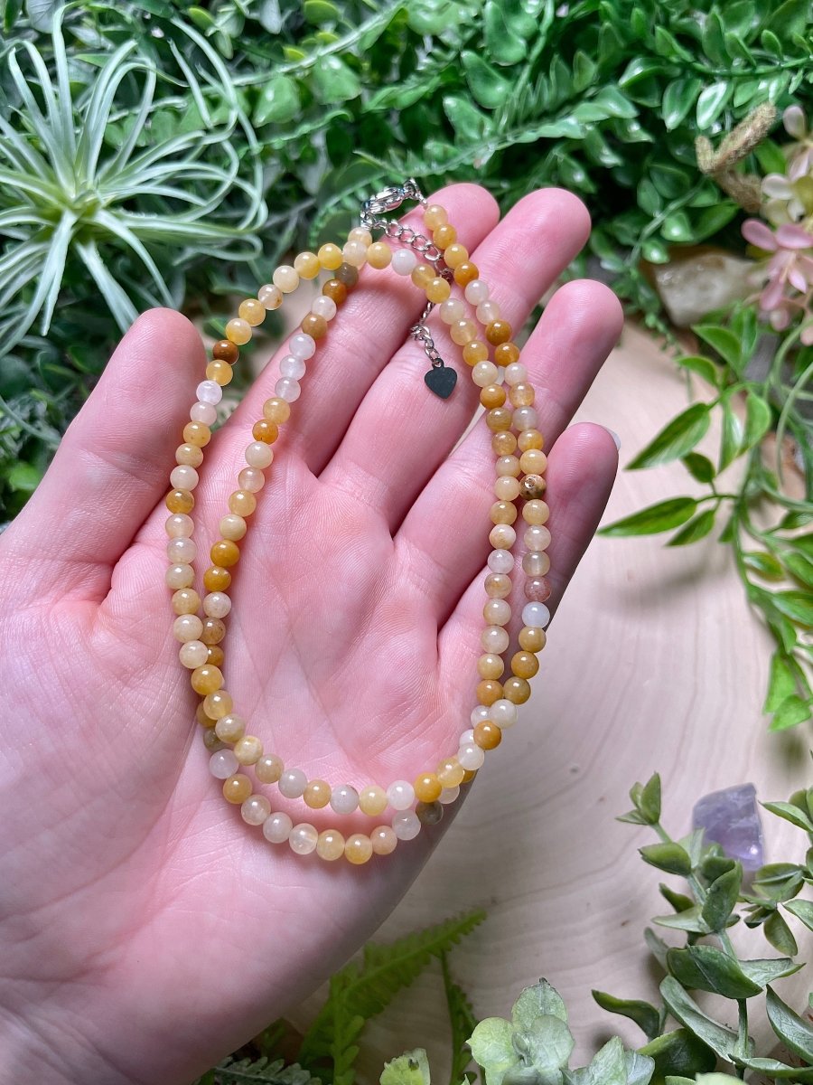 Crystal Beaded Necklace | Copper Ashes