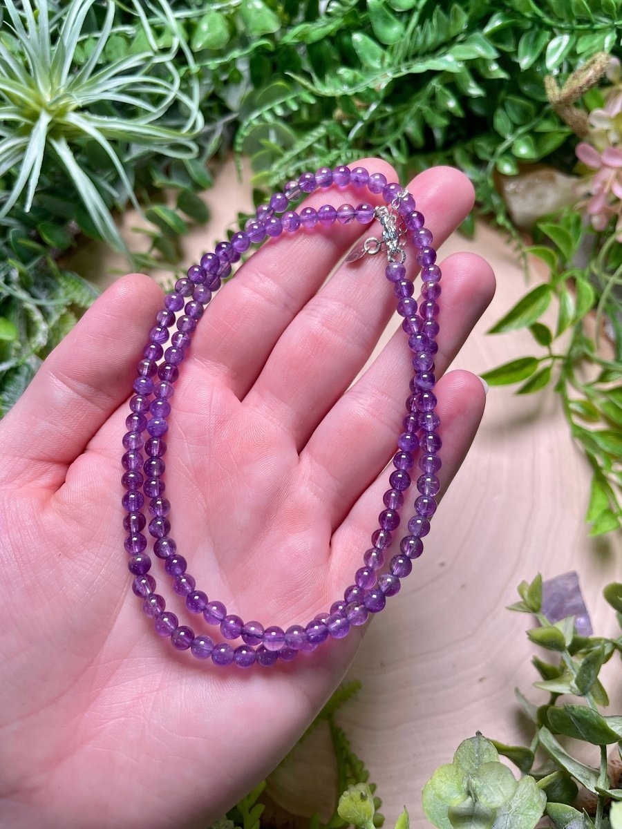 Crystal Beaded Necklace | Copper Ashes