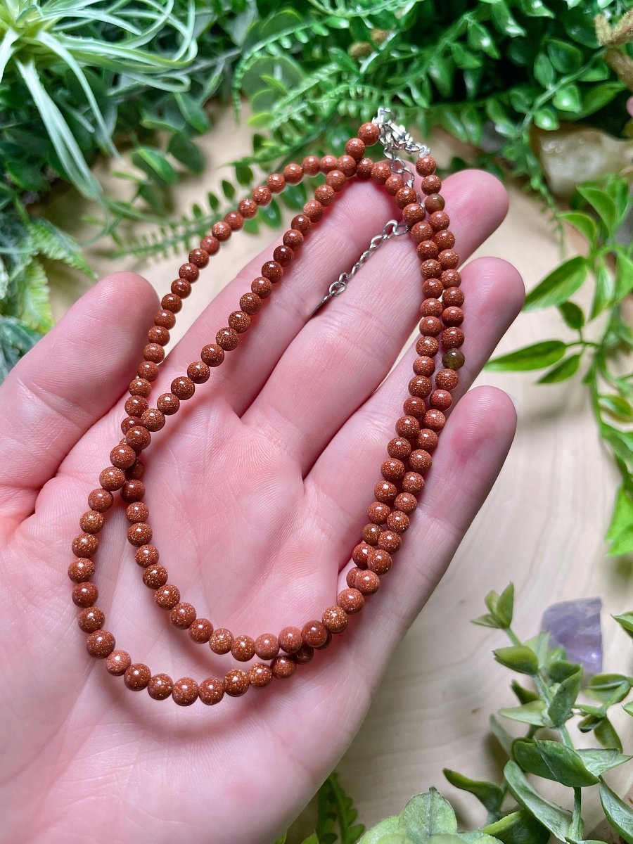 Crystal Beaded Necklace | Copper Ashes