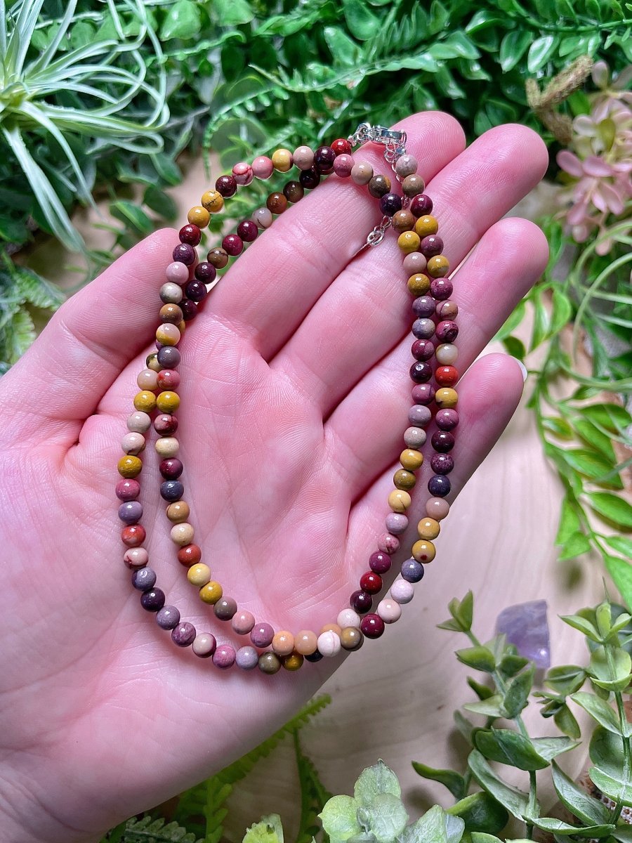 Crystal Beaded Necklace | Copper Ashes