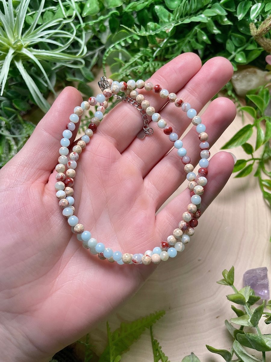 Crystal Beaded Necklace | Copper Ashes