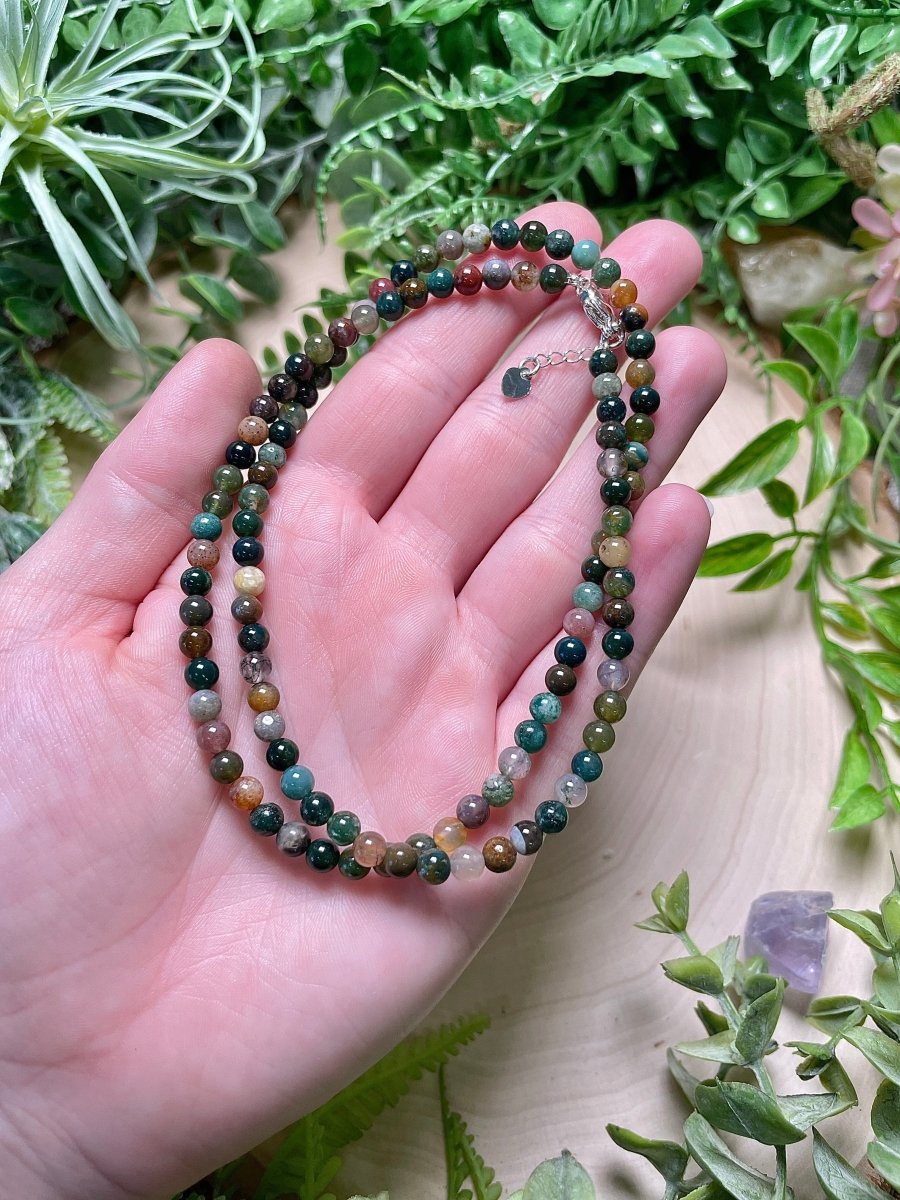 Crystal Beaded Necklace | Copper Ashes