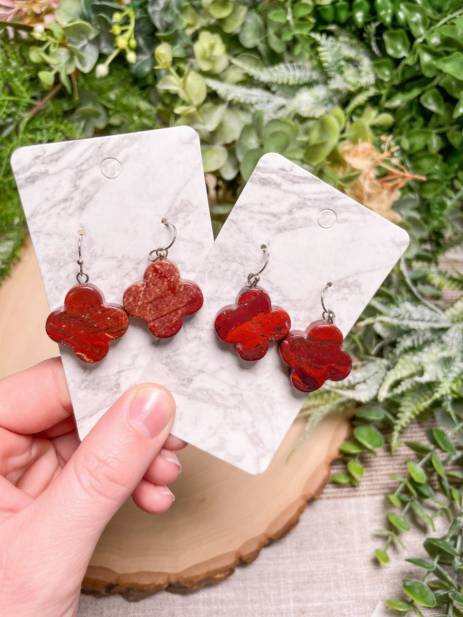 Crystal Clover Earrings | Copper Ashes