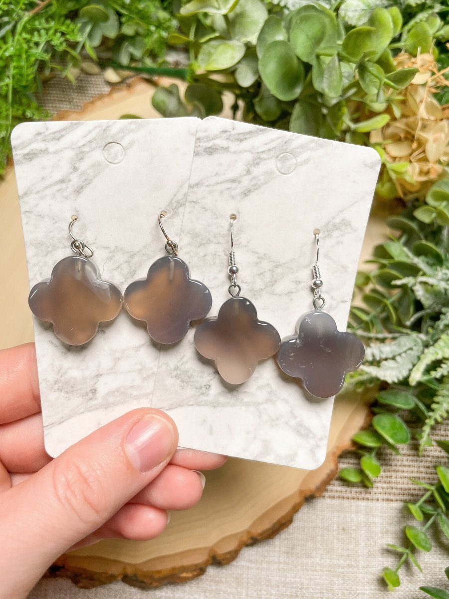 Crystal Clover Earrings | Copper Ashes