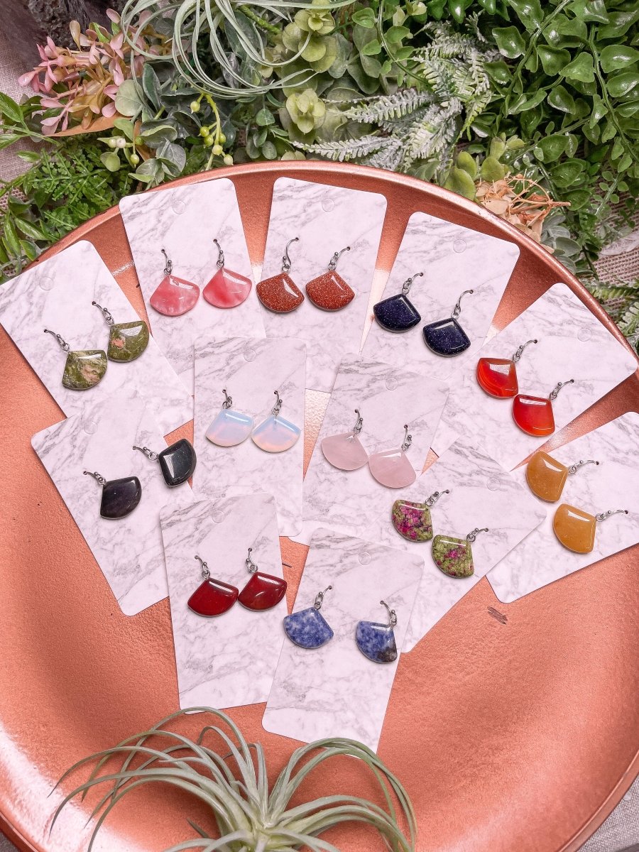 Crystal Fan Earrings | Copper Ashes