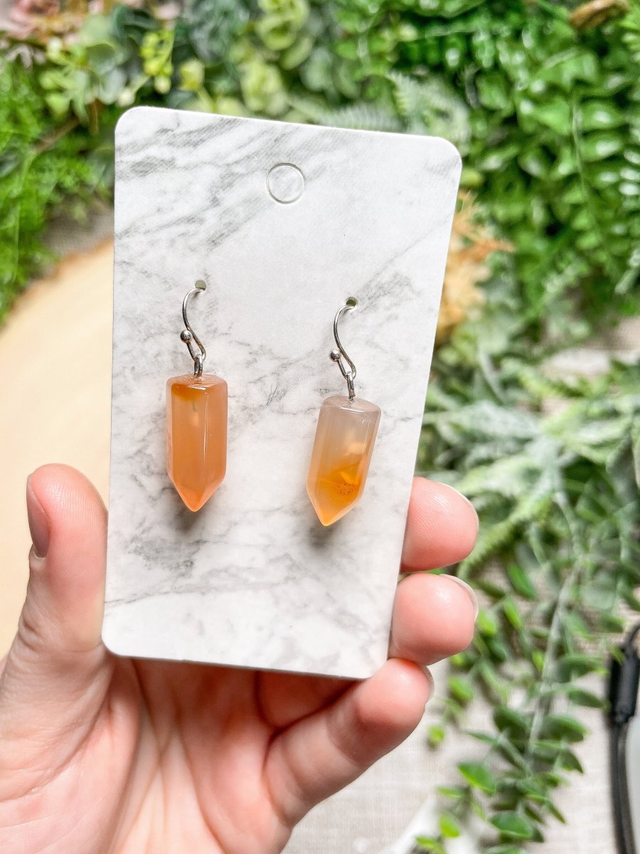 Crystal Point Earrings | Copper Ashes