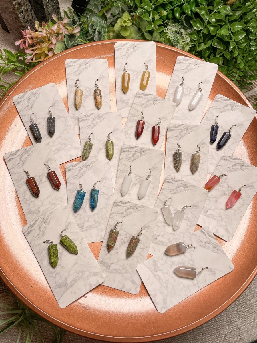Crystal Point Earrings | Copper Ashes