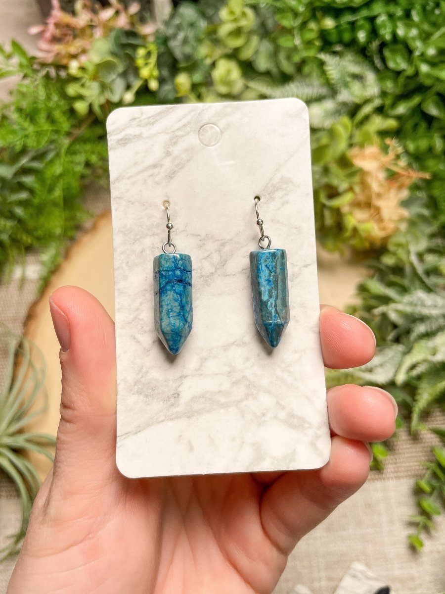 Crystal Point Earrings | Copper Ashes