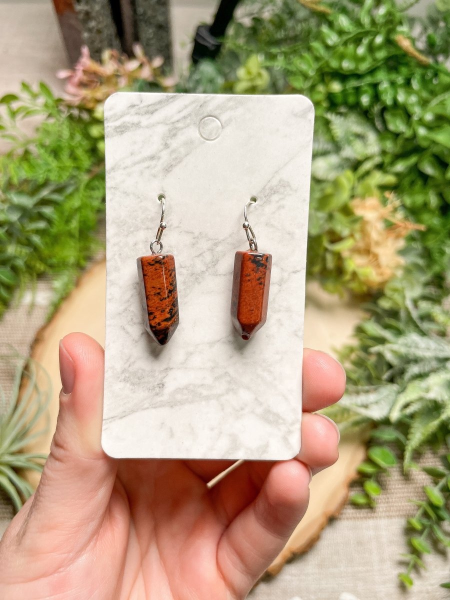 Crystal Point Earrings | Copper Ashes