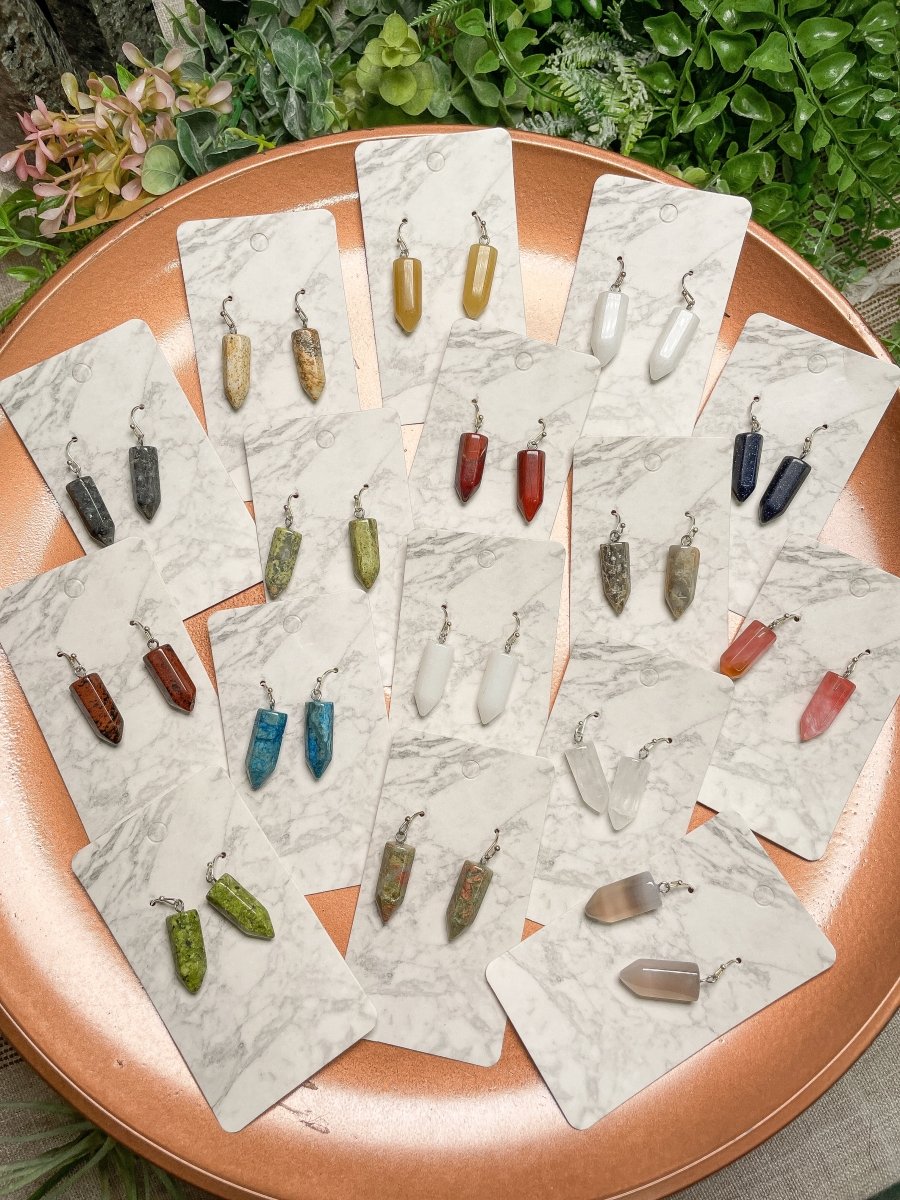 Crystal Point Earrings | Copper Ashes