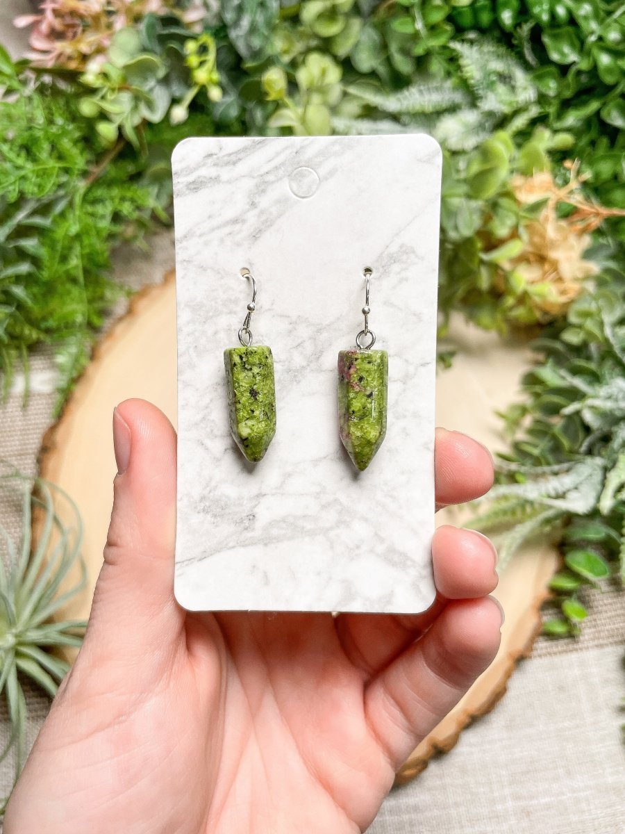 Crystal Point Earrings | Copper Ashes