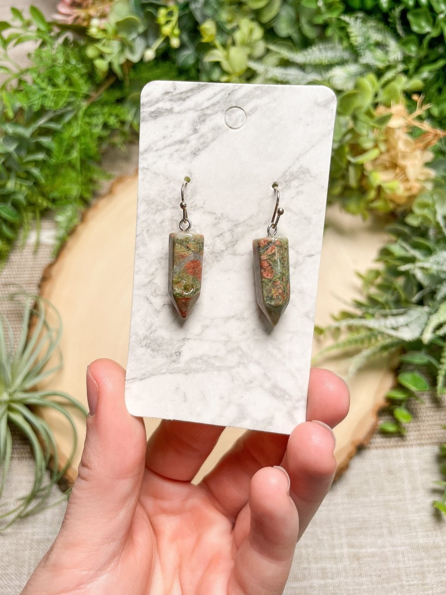 Crystal Point Earrings | Copper Ashes