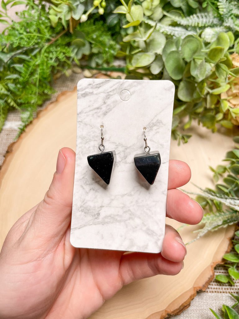 Crystal Pyramid Earrings | Copper Ashes