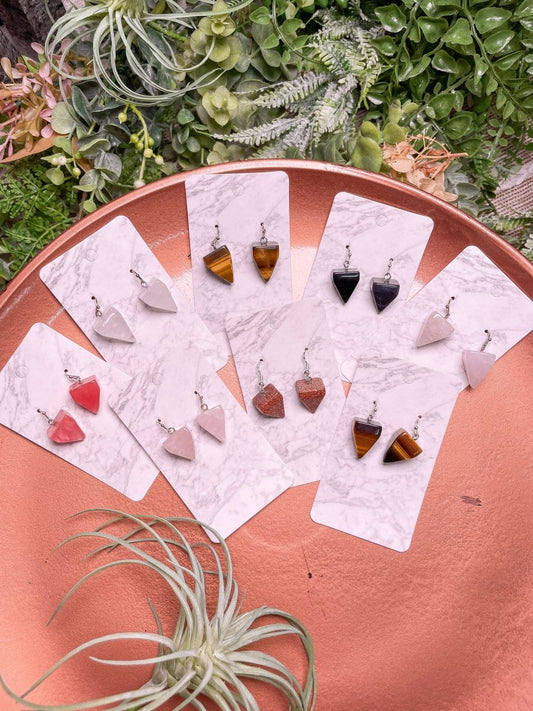 Crystal Pyramid Earrings | Copper Ashes