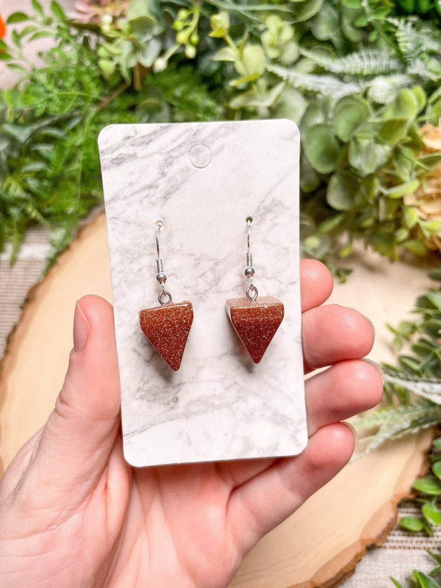 Crystal Pyramid Earrings | Copper Ashes