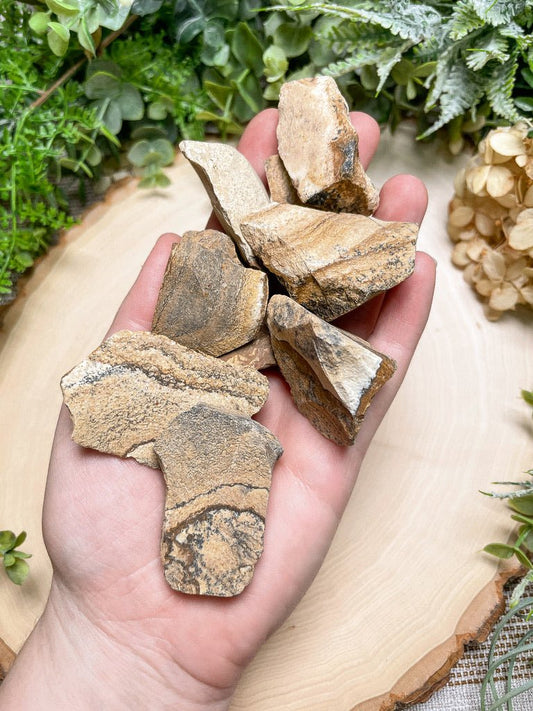 Landscape Jasper Raw Stone | Copper Ashes