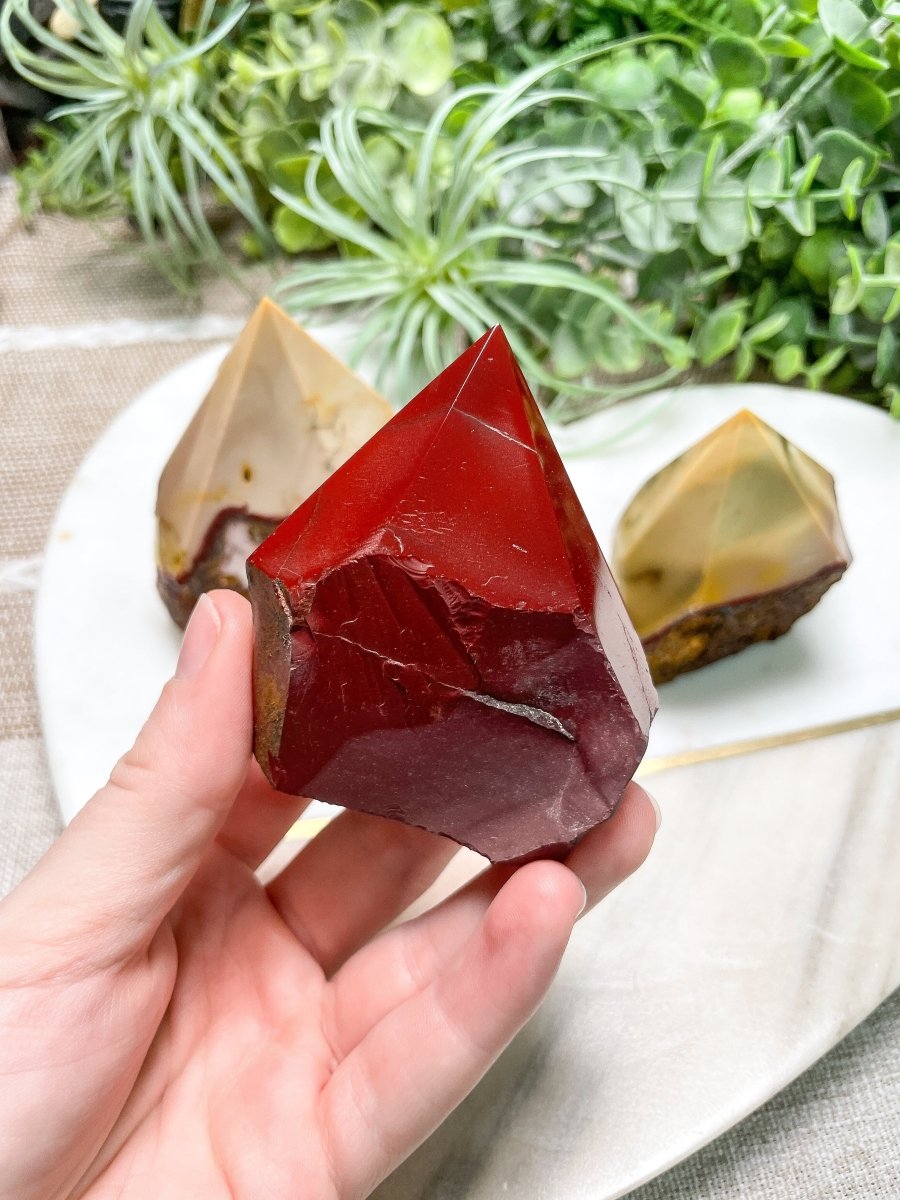 Mookaite Jasper Half Polished Tower | Copper Ashes