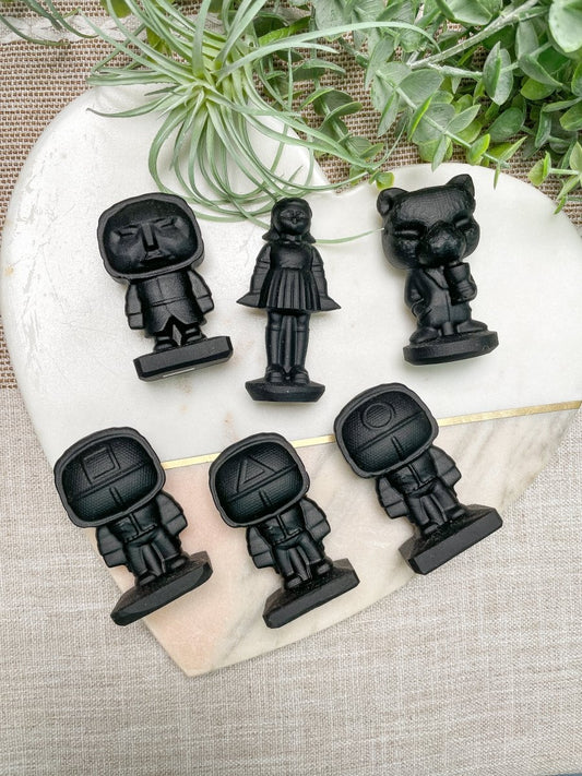 Obsidian Squid Games Set of 6 Pieces | Copper Ashes