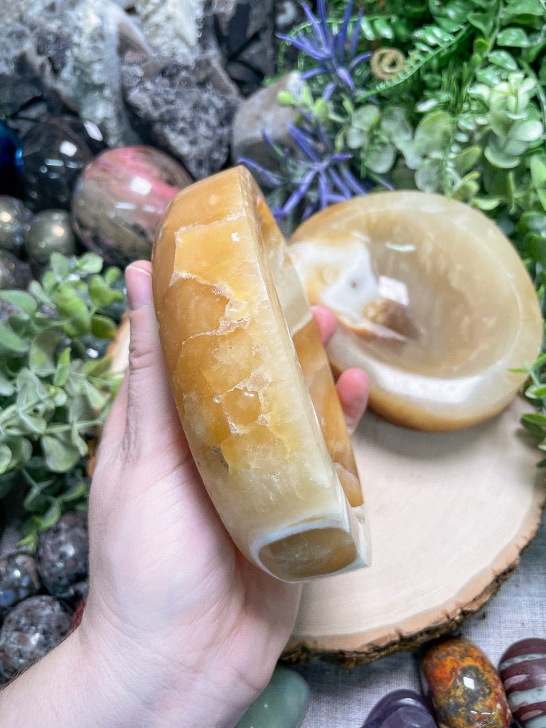 Orange Calcite Bowl | Copper Ashes