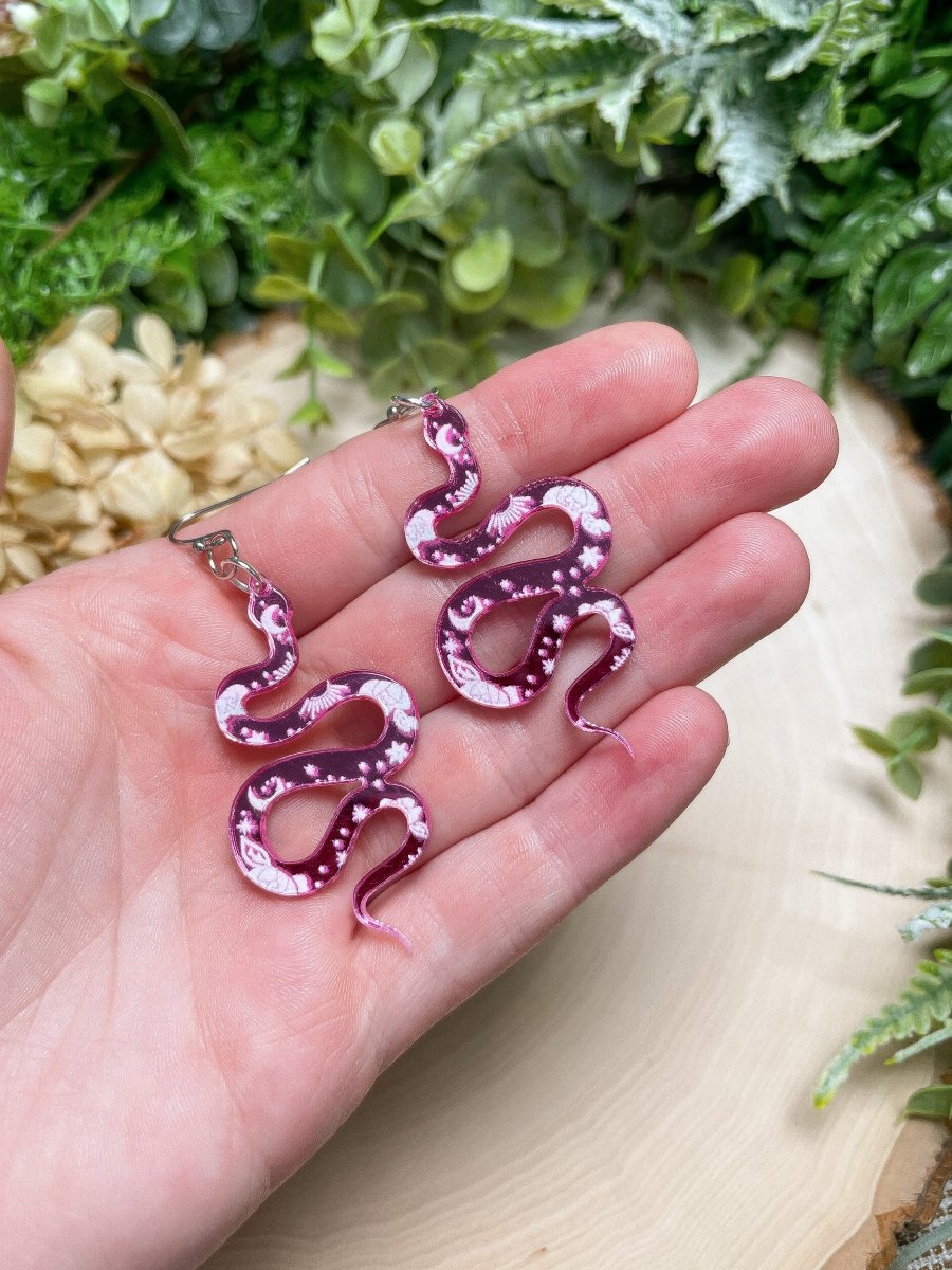 Resin Snake Earrings | Copper Ashes